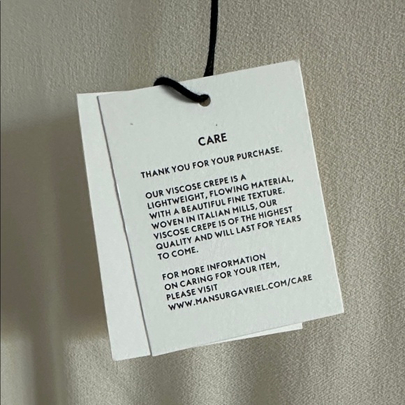 NWT Mansur Gavriel Brand Cream Long Sleeve Dress - Size EU 36/US 6 - Picture 3 of 14